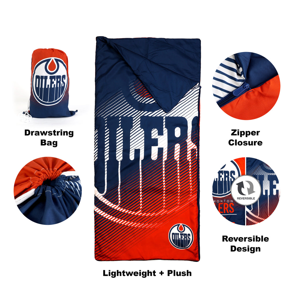 NHL Edmonton Oilers Indoor Slumber Bag callouts