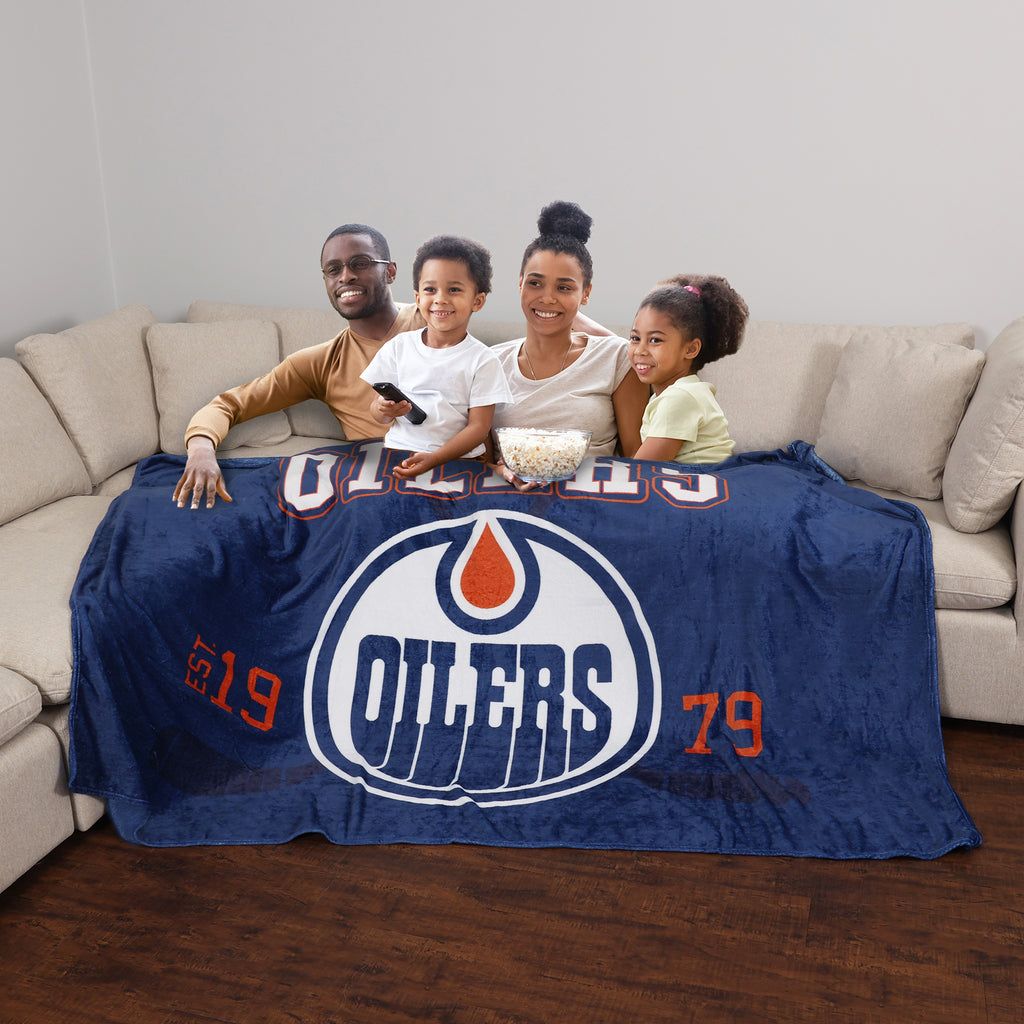 NHL Edmonton Oilers Arena Blanket, 66" x 90" lifestyle