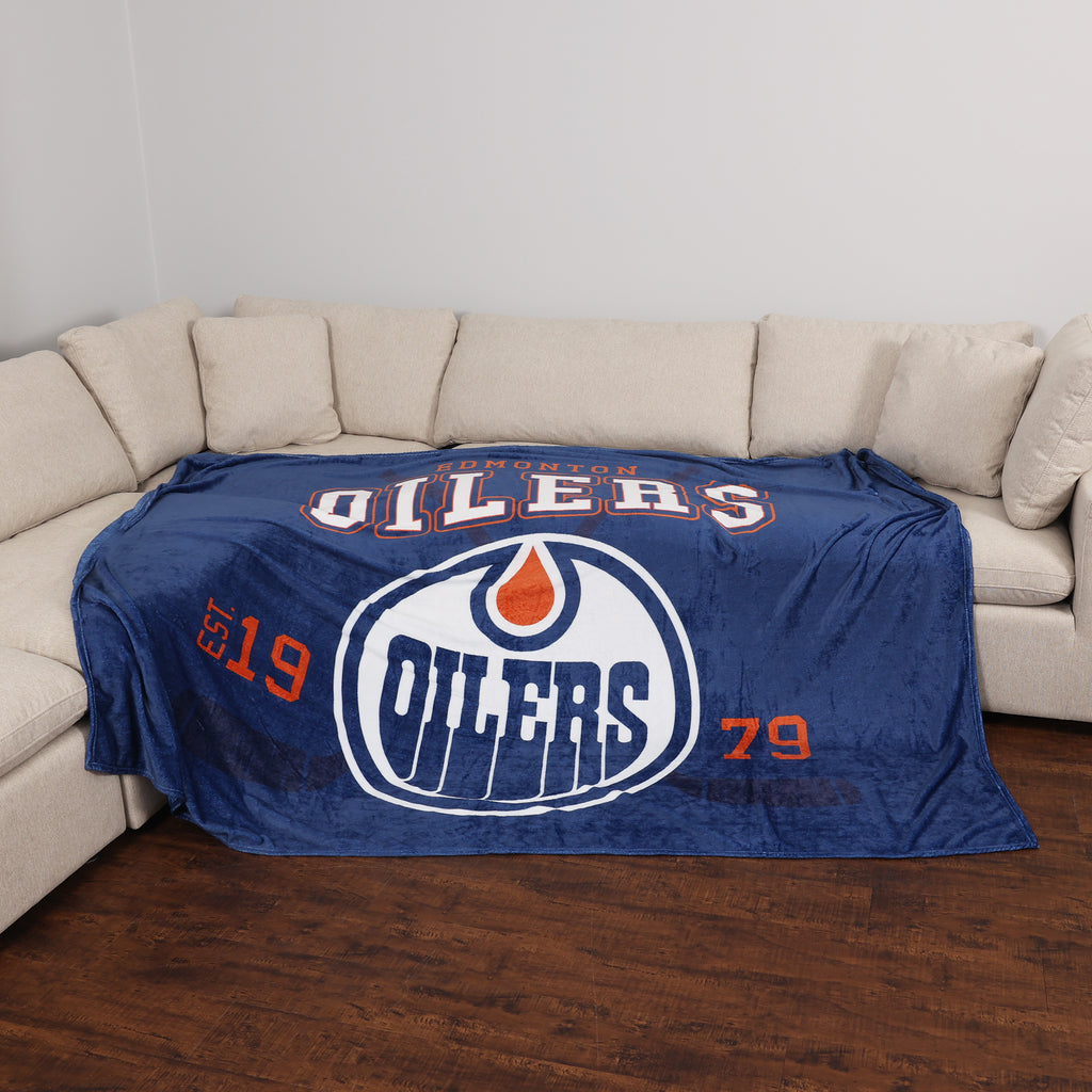 NHL Edmonton Oilers Arena Blanket, 66" x 90" room shot