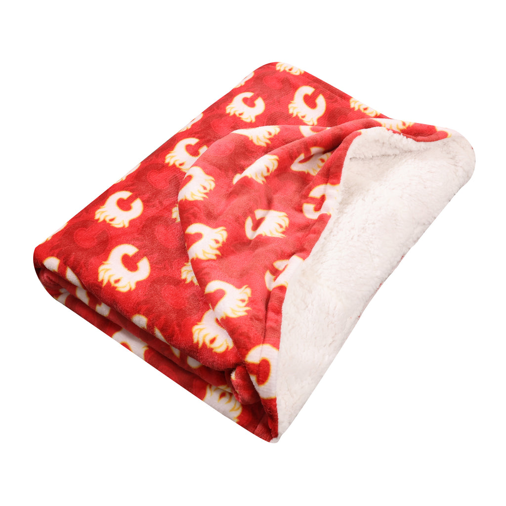 NHL Calgary Flames Hooded Throw folded