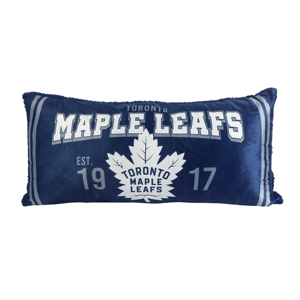 NHL Toronto Maple Leafs Body Pillow, 18" x 36" front