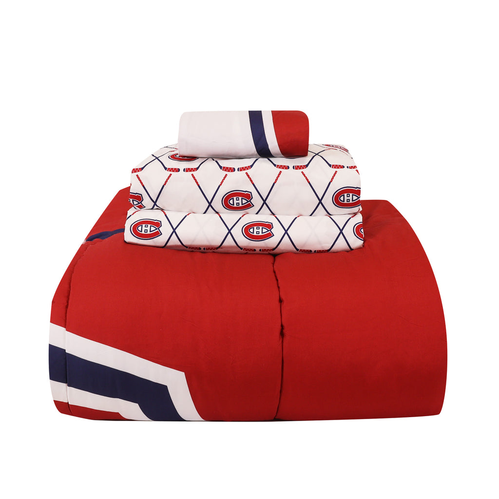 NHL Montreal Canadiens Twin Bedding Set items stacked