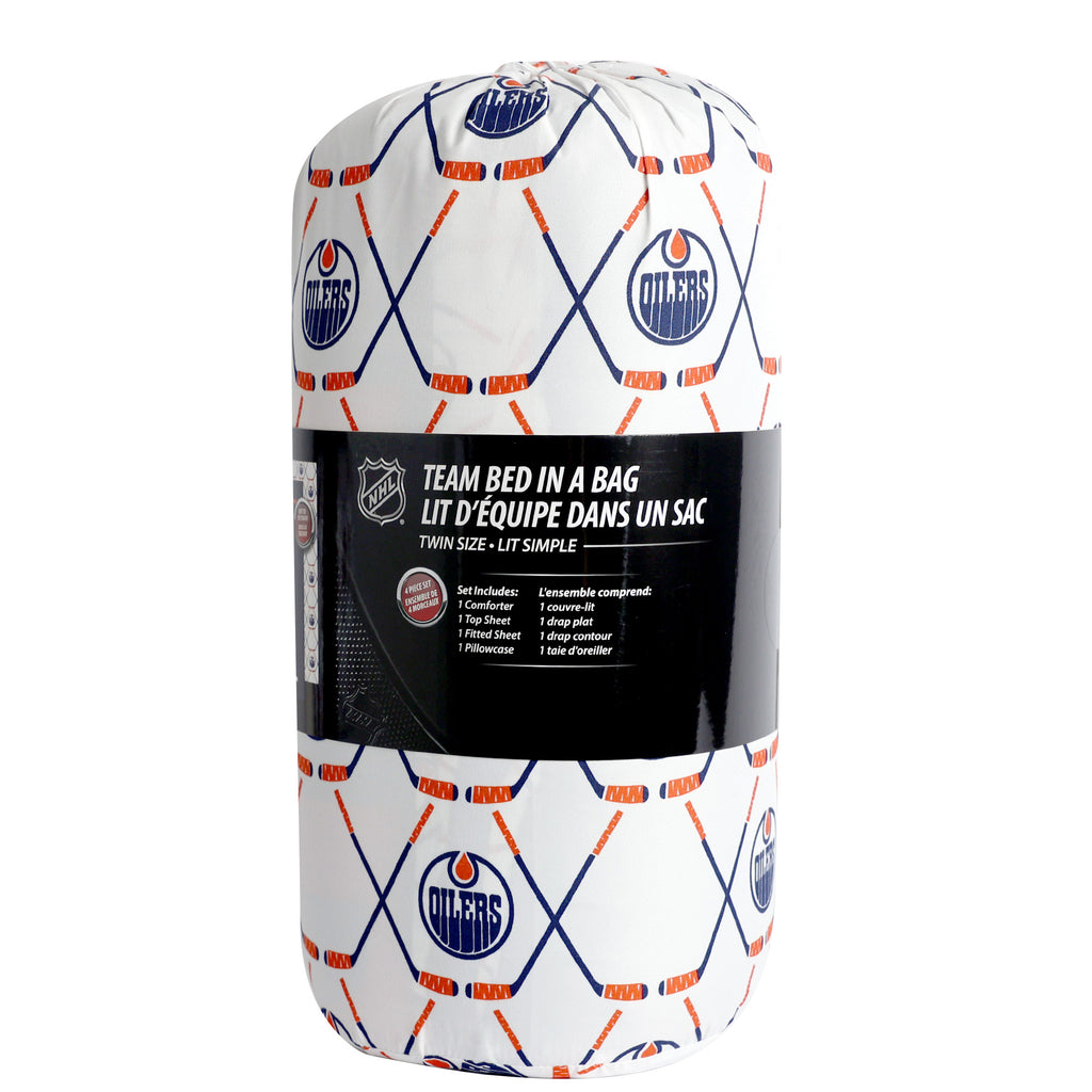 NHL Edmonton Oilers Twin Bedding Set bag