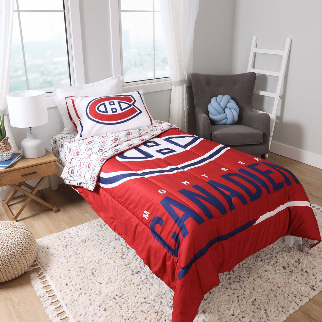 NHL Montreal Canadiens Twin Bedding Set room shot