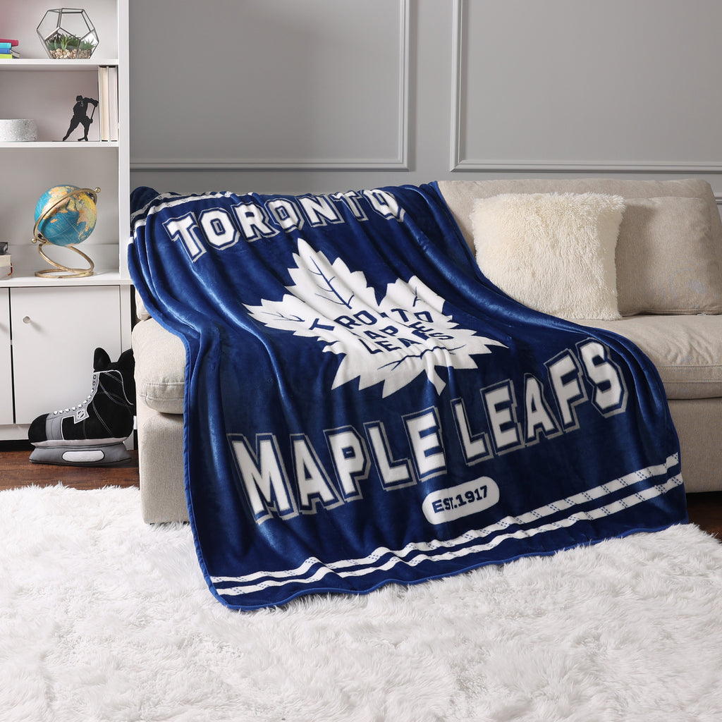 NHL Toronto Maple Leafs Plush Blanket, 60" x 70" room shot
