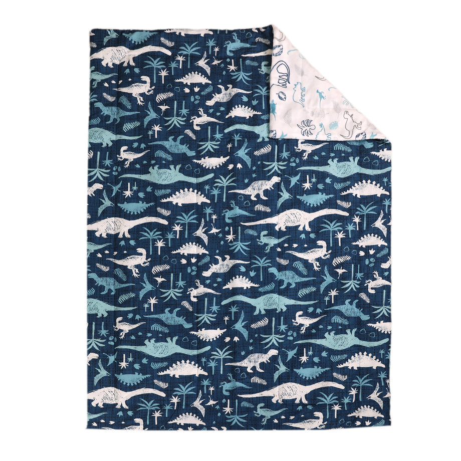 Blue dinosaur bedding hotsell