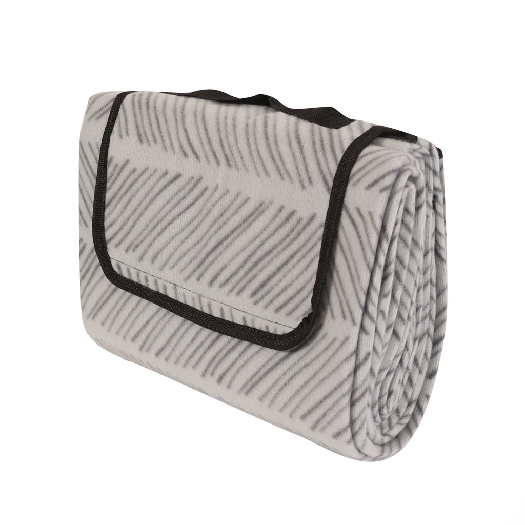 Picnic Blanket, Grey 50" x 70" packaged