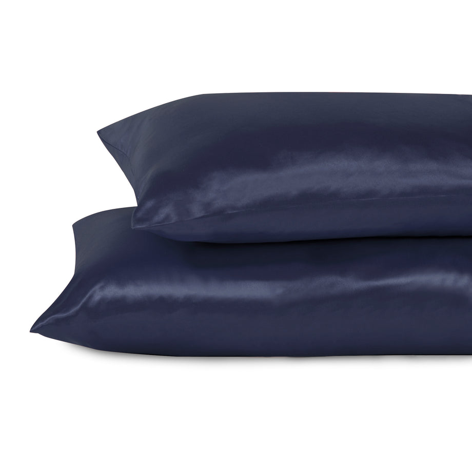 Navy blue outlet satin pillowcases