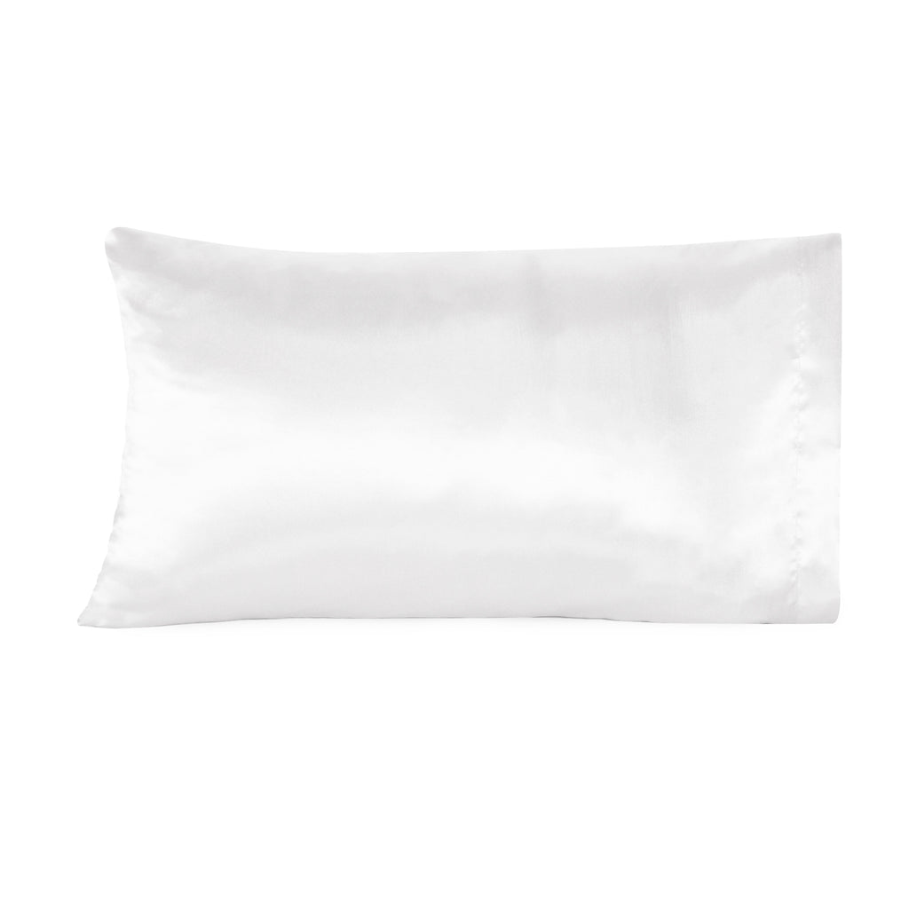 Life Comfort 2-Piece Satin Pillowcase, White 20" x 36" single