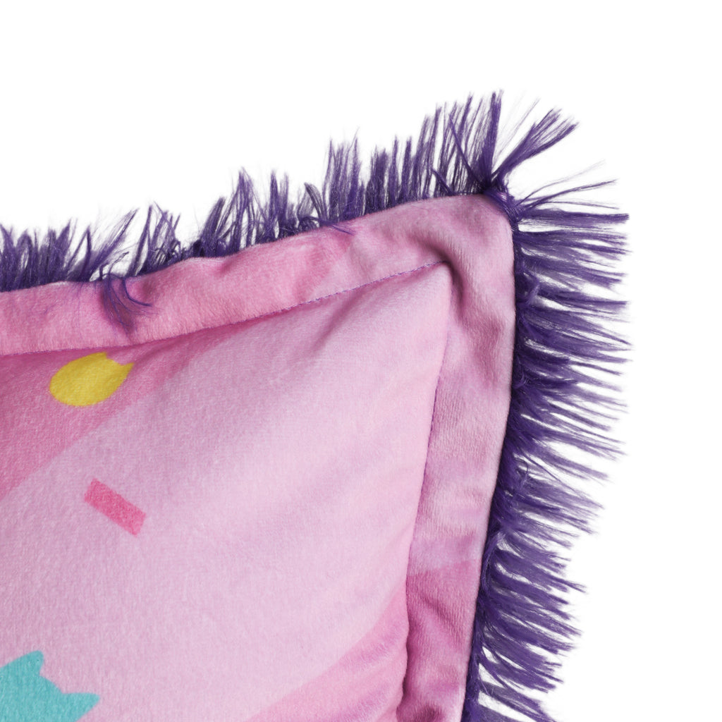 Gabby's Dollhouse Kids Jumbo Funky Fur Pillow, 20” x 30” close up