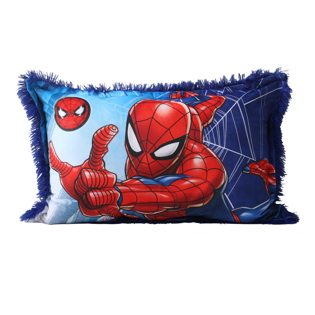 Marvel Spider-Man Kids Jumbo Funky Fur Pillow, 20” x 30” front