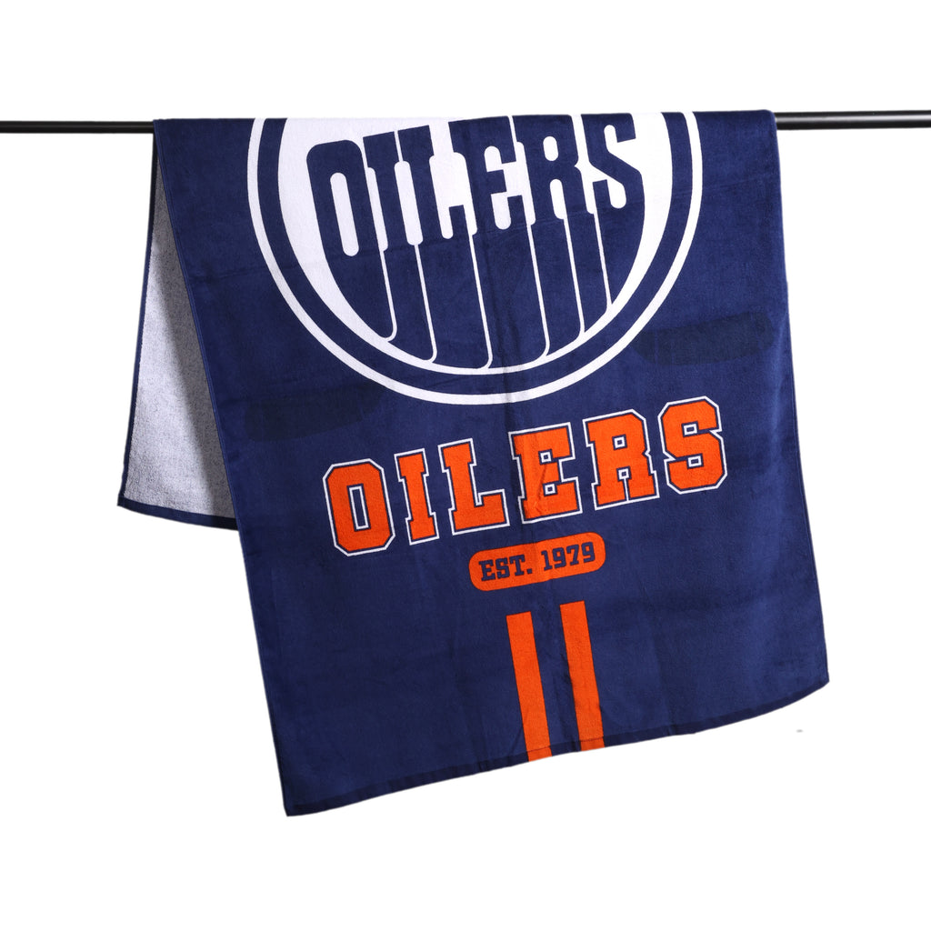 NHL Edmonton Oilers Beach Towel hanging