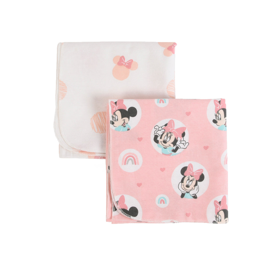 Disney Minnie 3-Piece Baby Bundle receiving blankets folded
