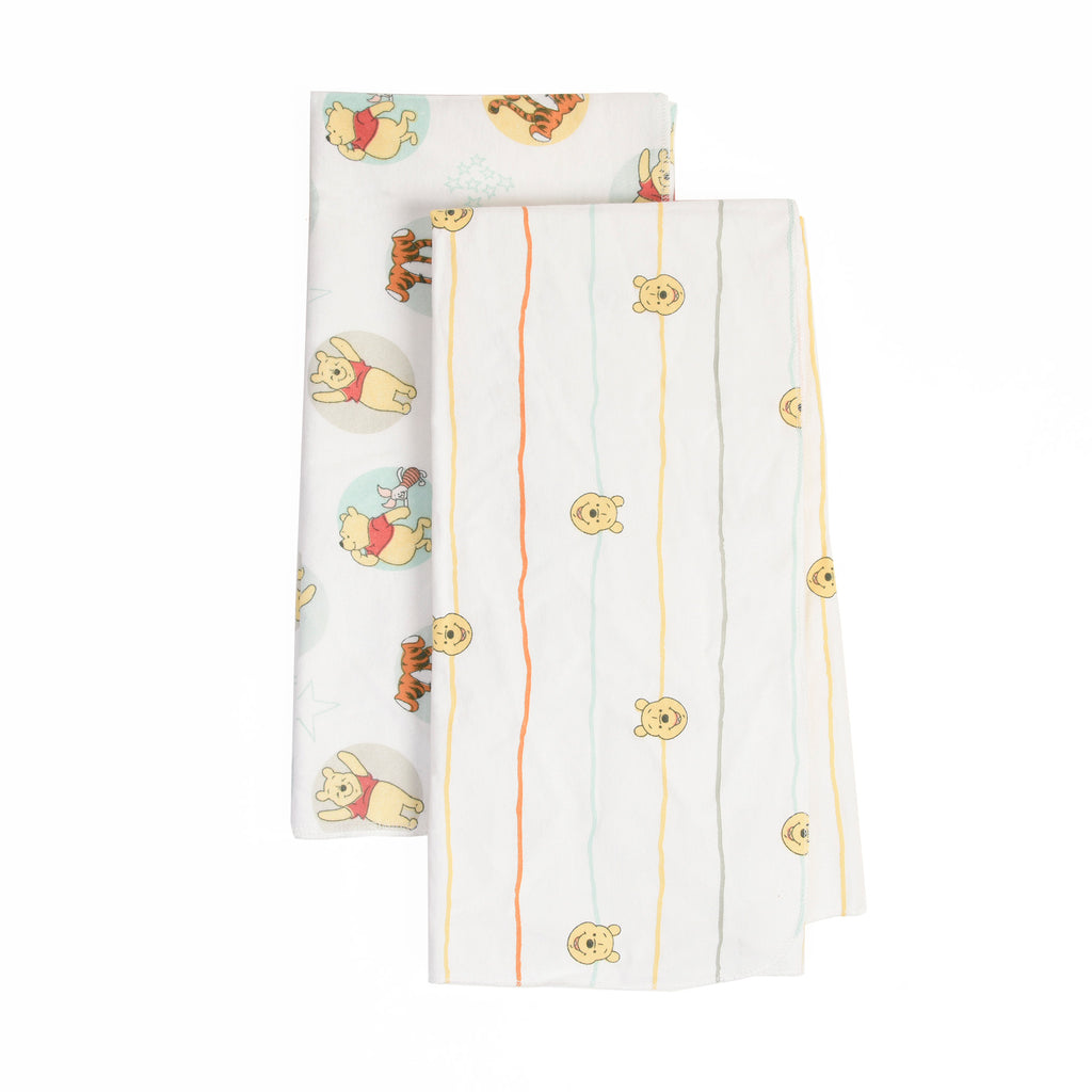 Disney Winnie the Pooh 4-Piece Baby Bundle receiving blankets folded