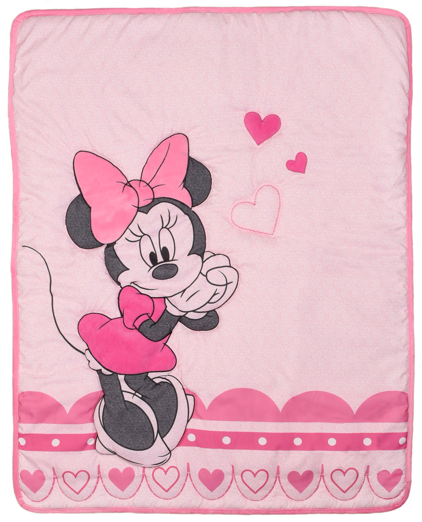 Disney Minnie Comforter flat lay