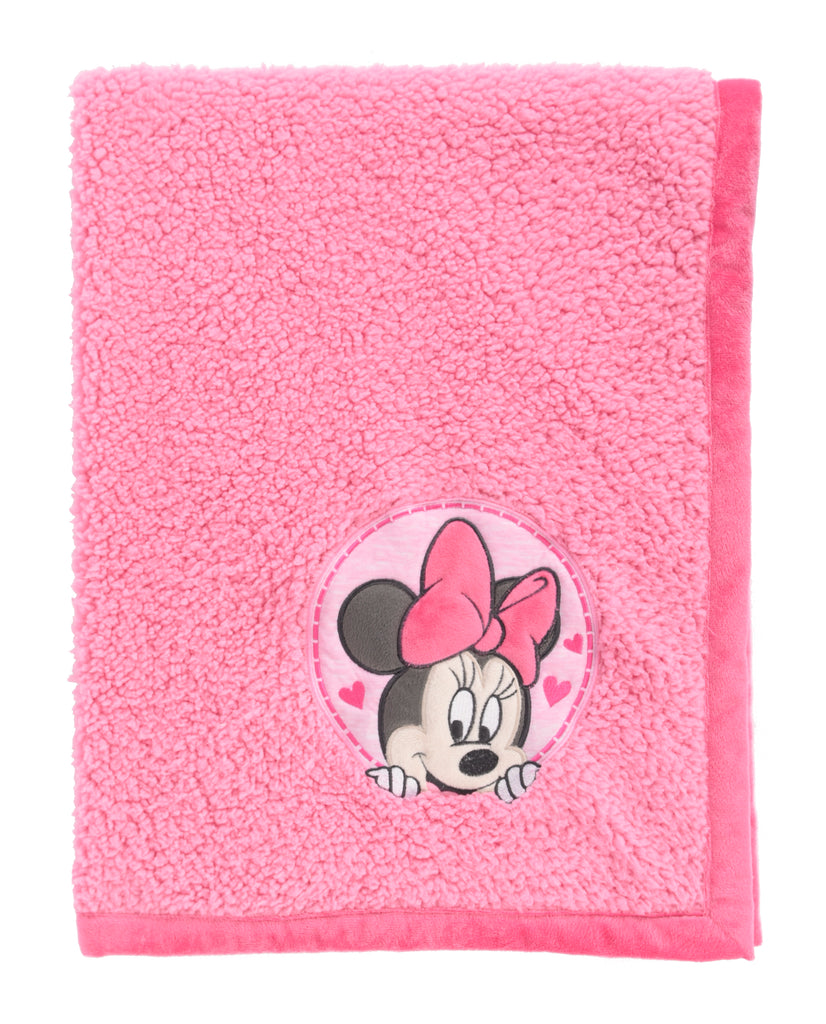 Disney Minnie Reversible Baby Blanket folded