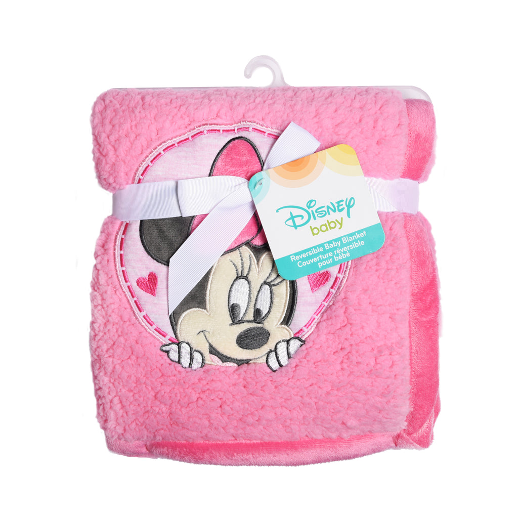 Disney Minnie Reversible Baby Blanket packaging front