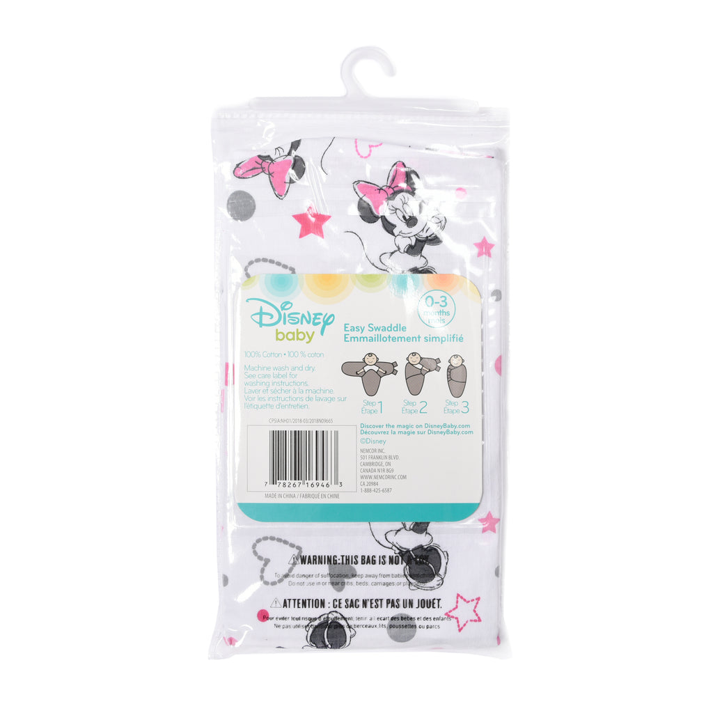 Disney Minnie Easy Swaddle packaging back