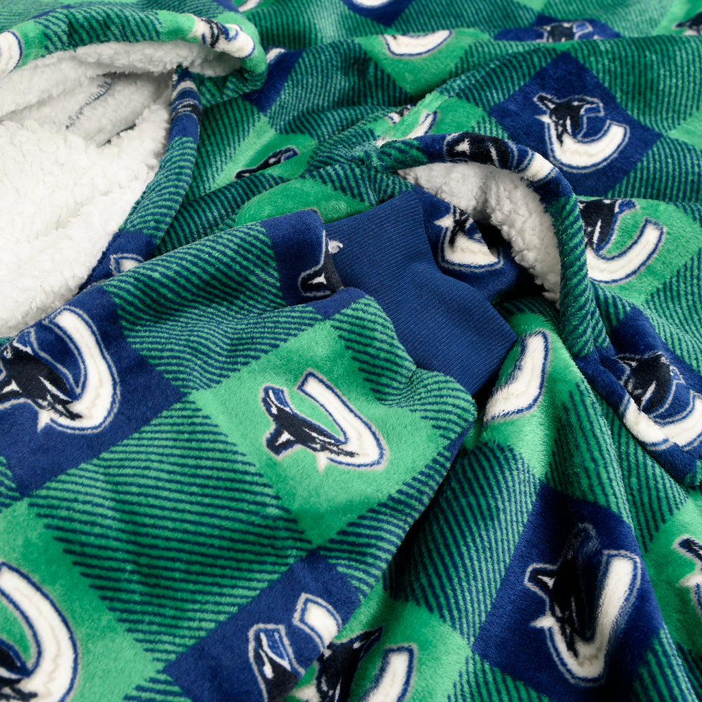 NHL Vancouver Canucks Wearable Blanket close up
