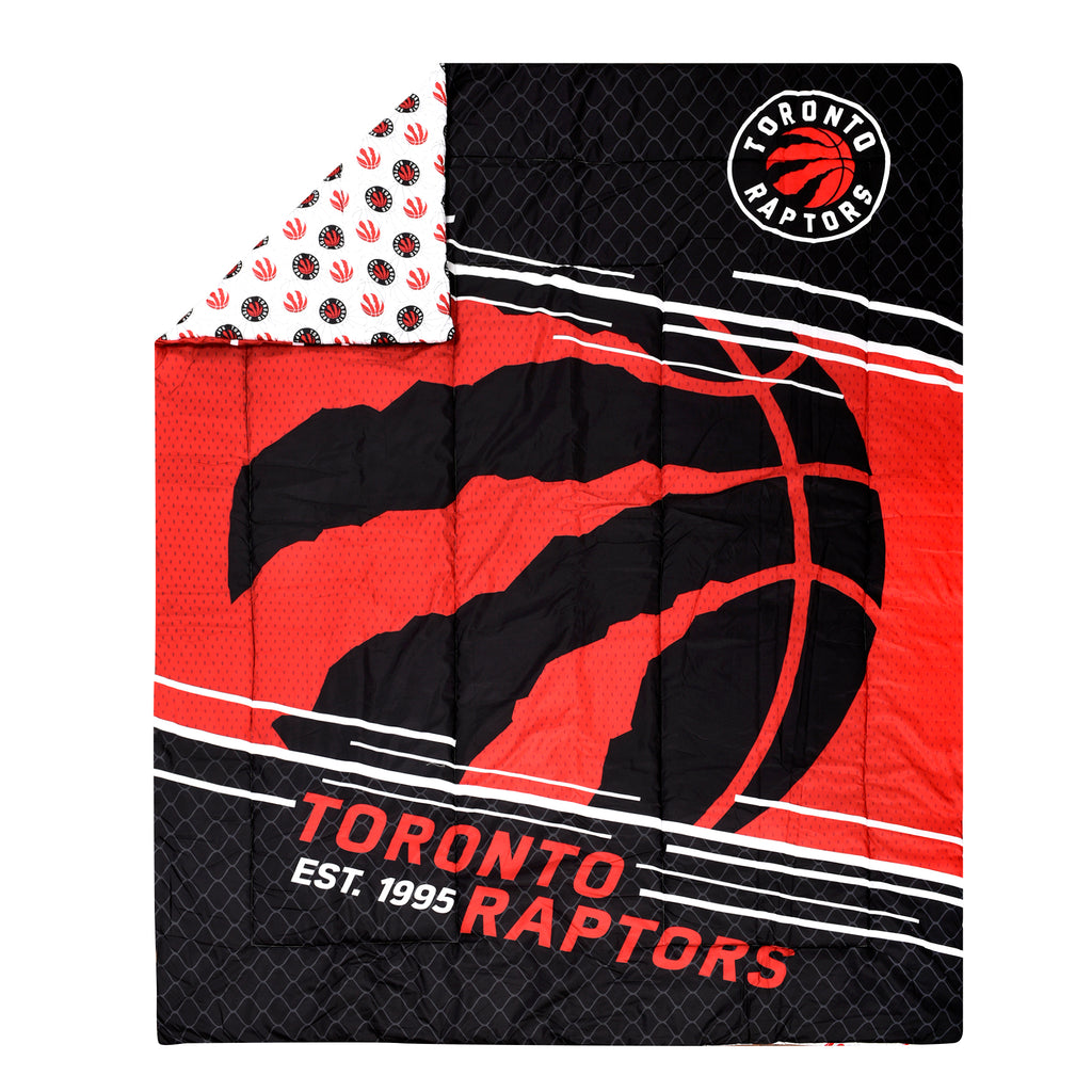 NBA Toronto Raptors Twin Bedding Set comforter flat lay
