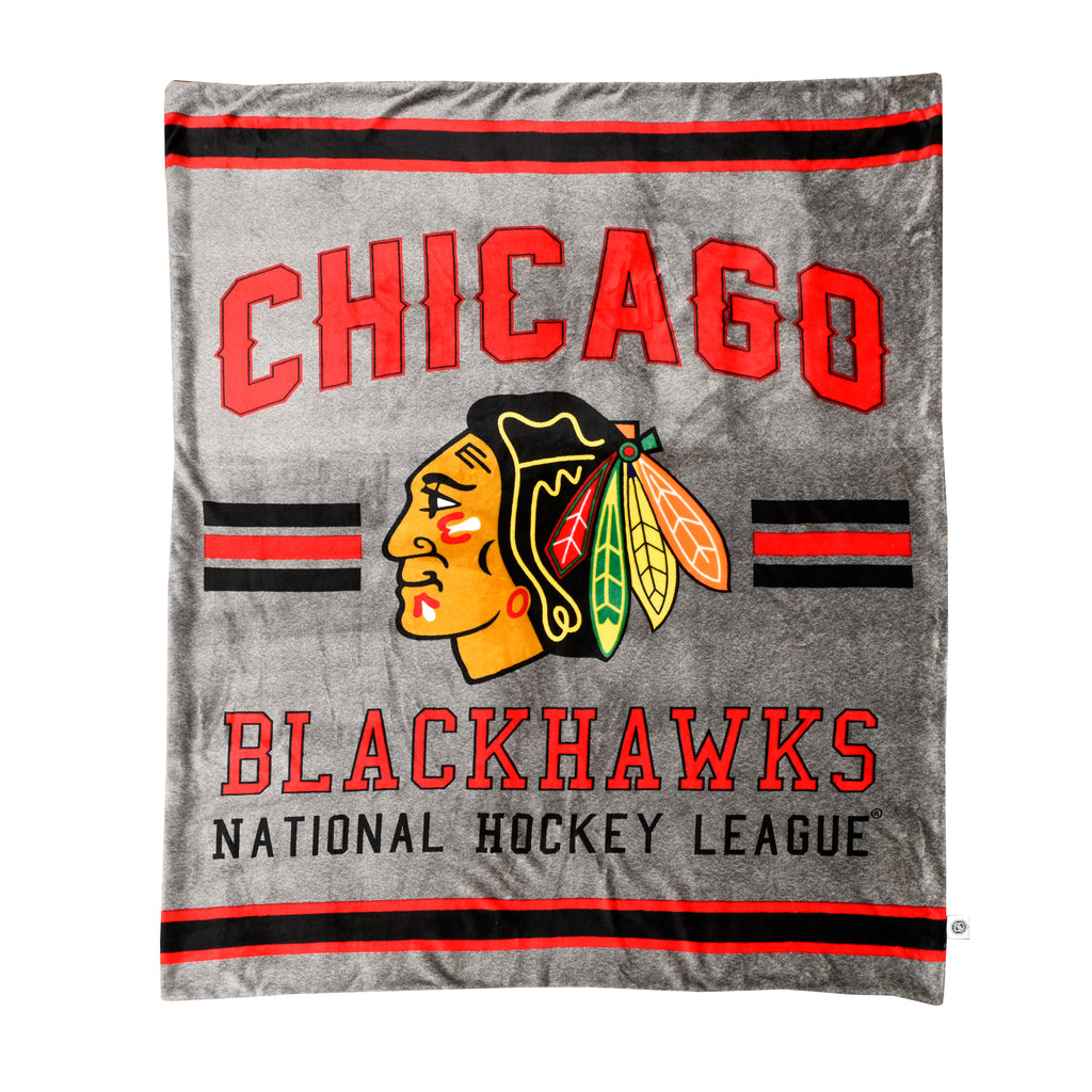 Chicago Blackhawks Superlux Throw flat lay