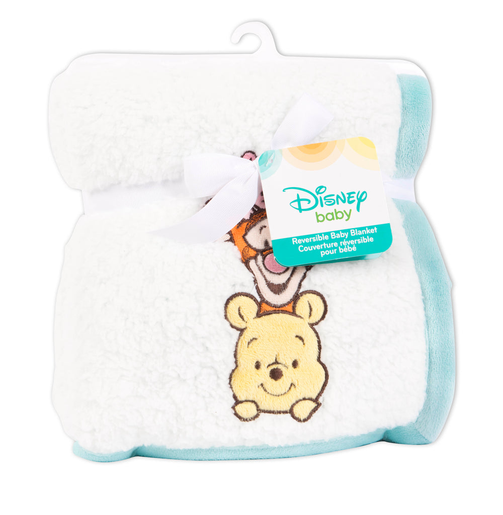 Disney Winnie the Pooh Reversible Baby Blanket packaged