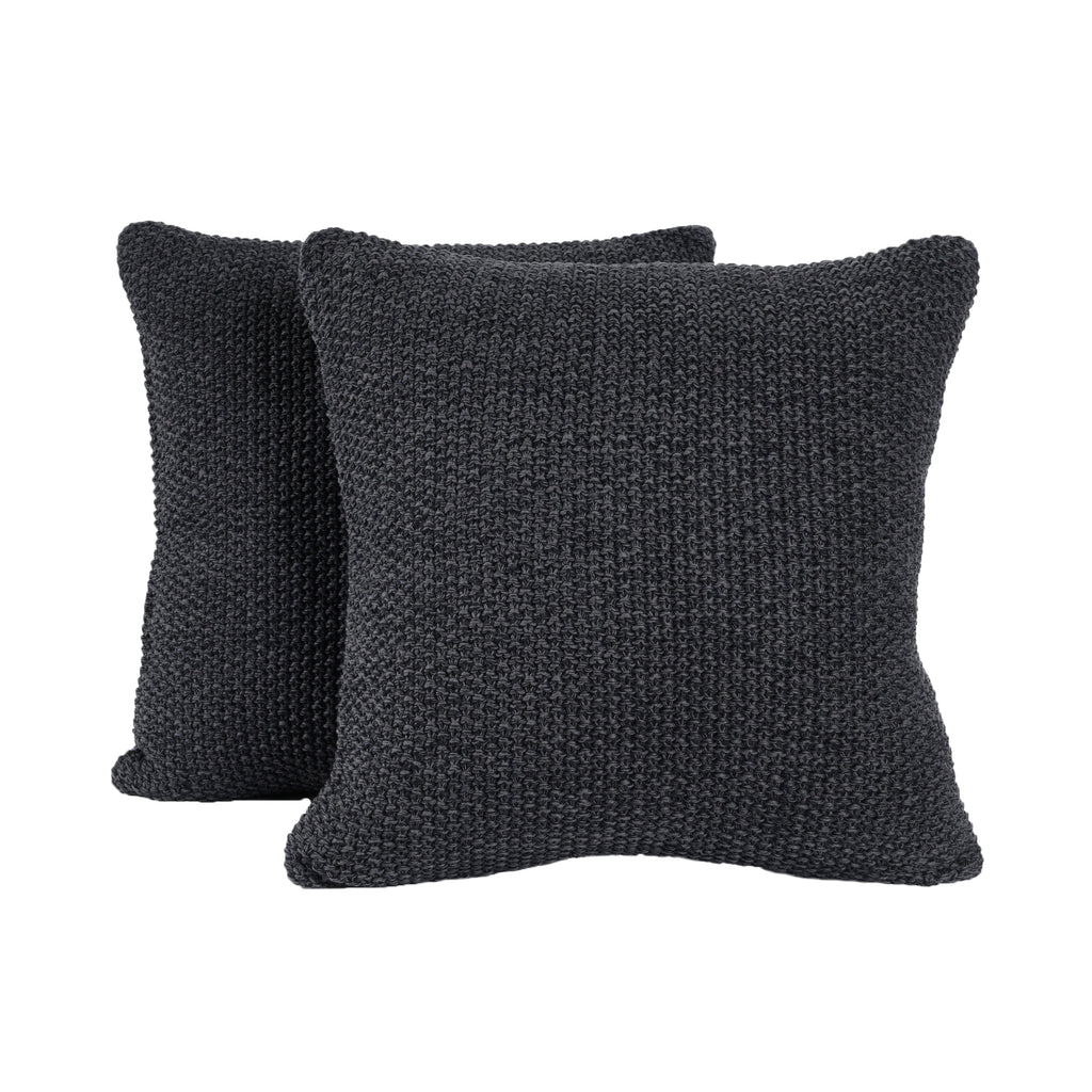 Life Comfort 2-Piece Cotton Knitted Pillow Covers flat lay