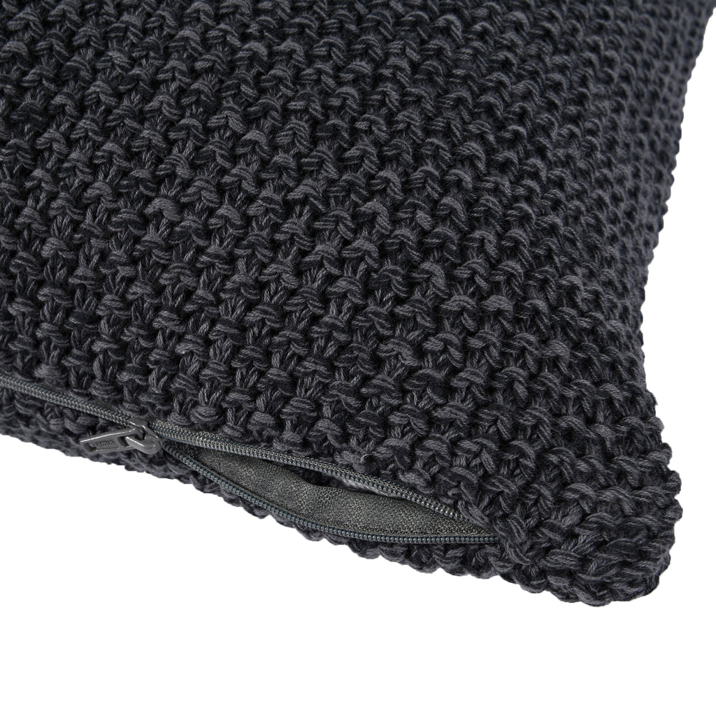Life Comfort 2-Piece Cotton Knitted Pillow Covers zipper open