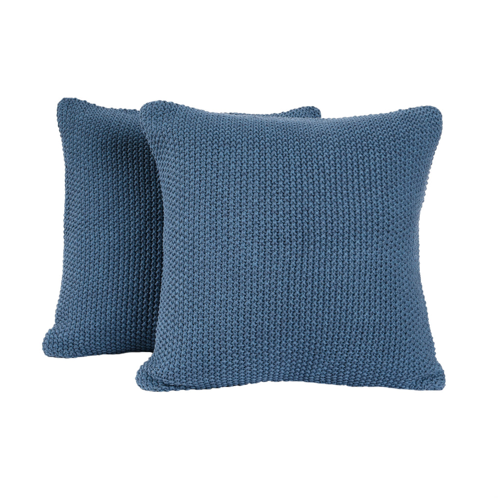Life Comfort 2-Piece Cotton Knitted Pillow Covers flat lay