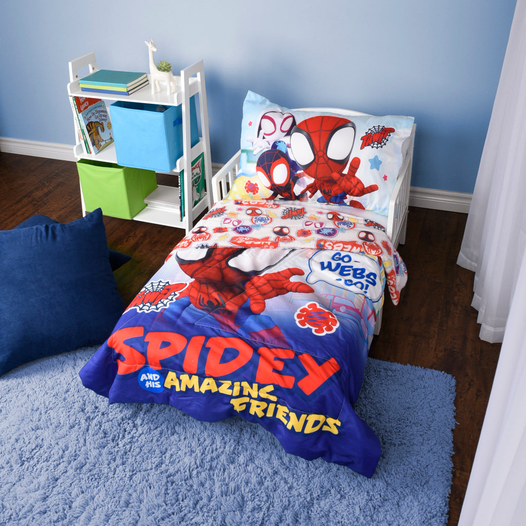 Marvel Spidey & Friends 2-Piece Toddler Bedding Set room shot