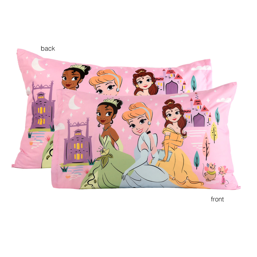Disney Princess 2-Piece Toddler Bedding Set reversible pillowcase
