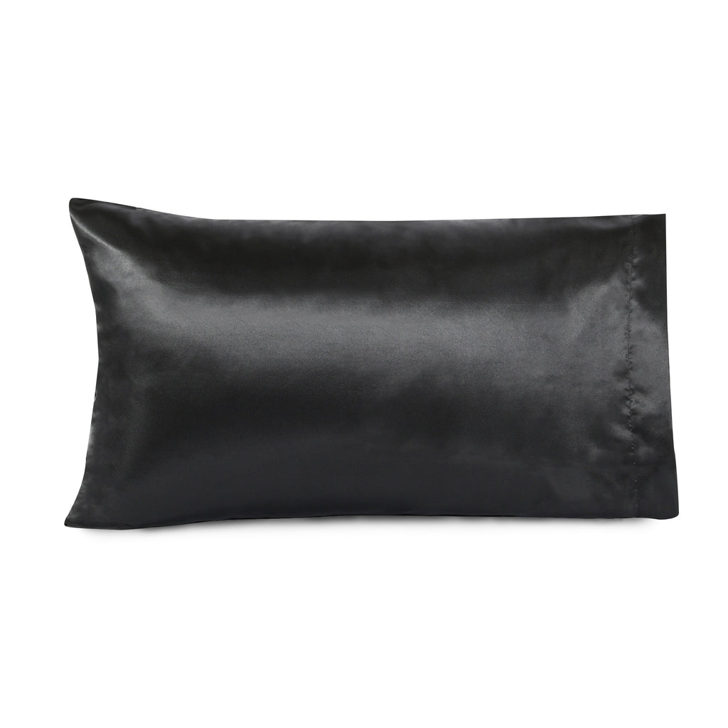 Life Comfort 2-Piece Satin Pillowcase single case flat lay