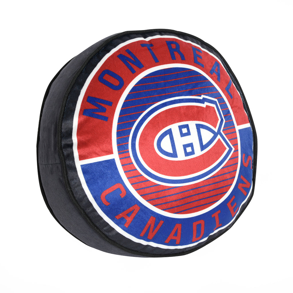 NHL Montreal Canadiens Puck Pillow flat lay