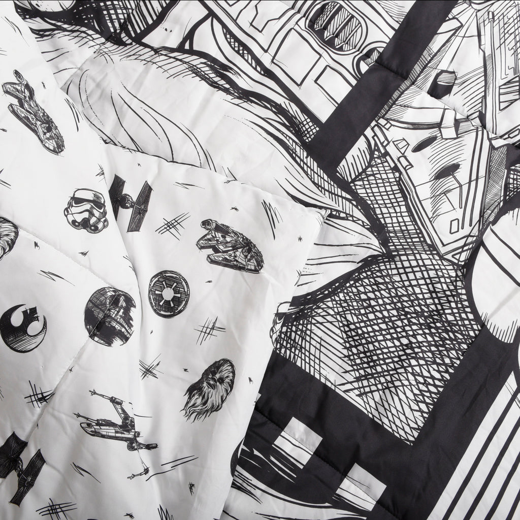Star Wars Twin/Full Comforter, 72" x 86" close up