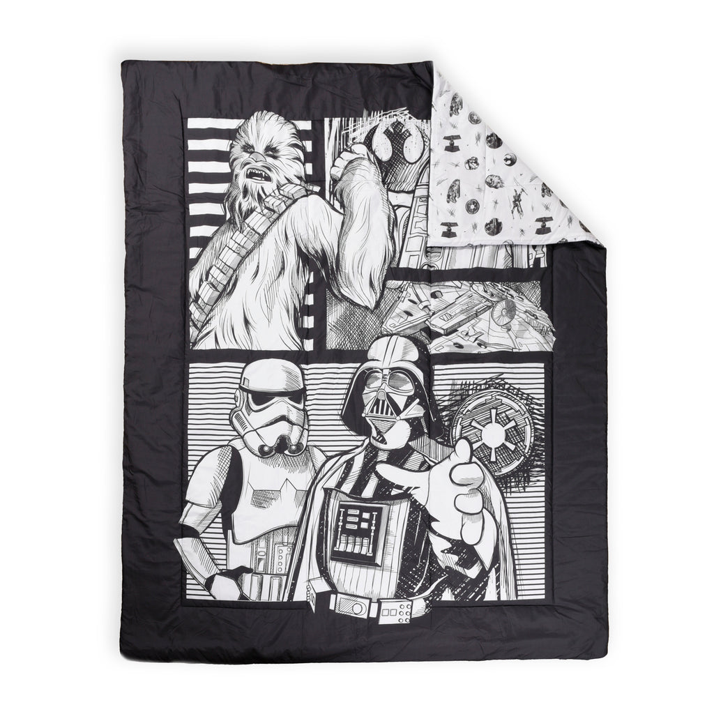 Star Wars Twin/Full Comforter, 72" x 86" flat lay