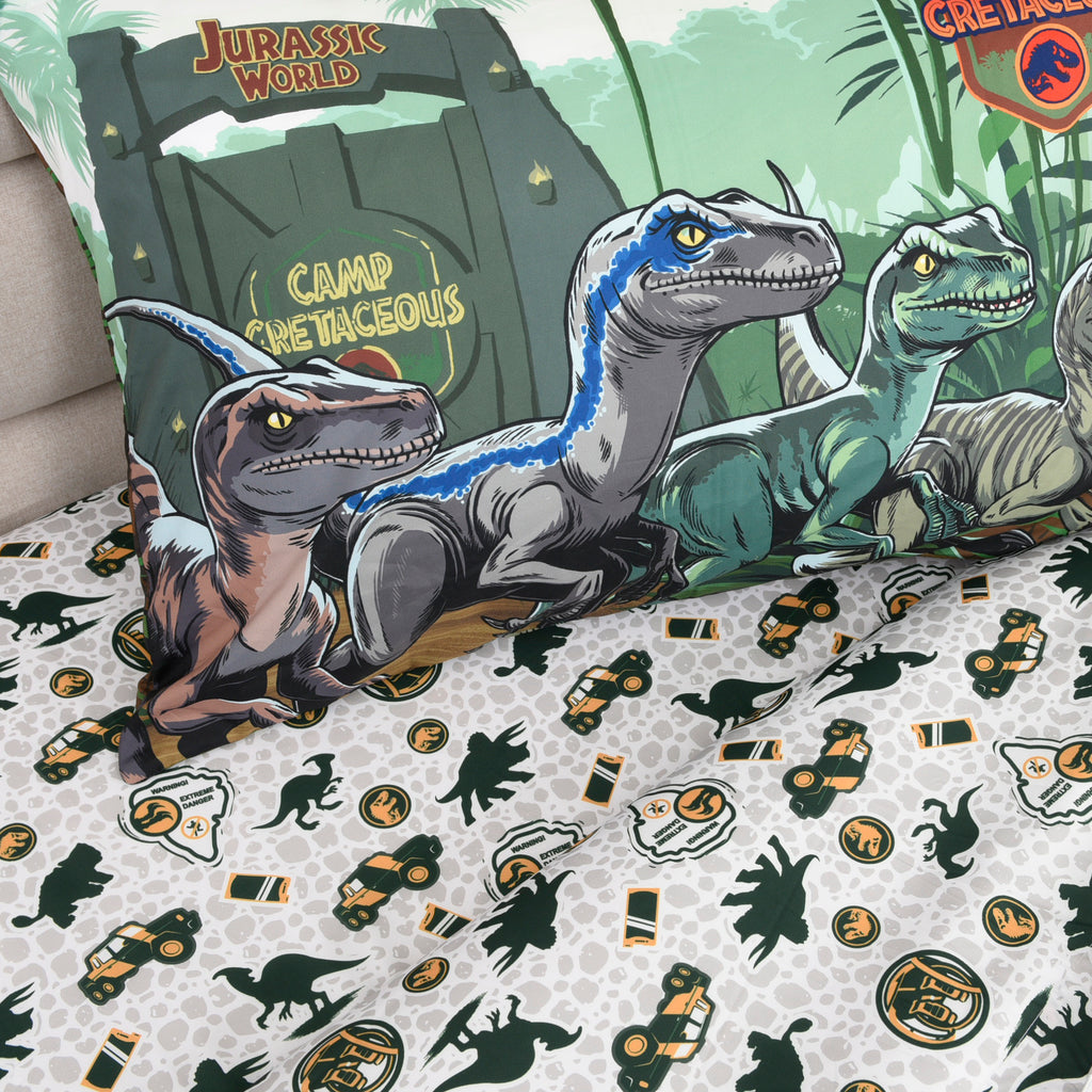 Jurassic Park 4-Piece Full Sheet Set close up
