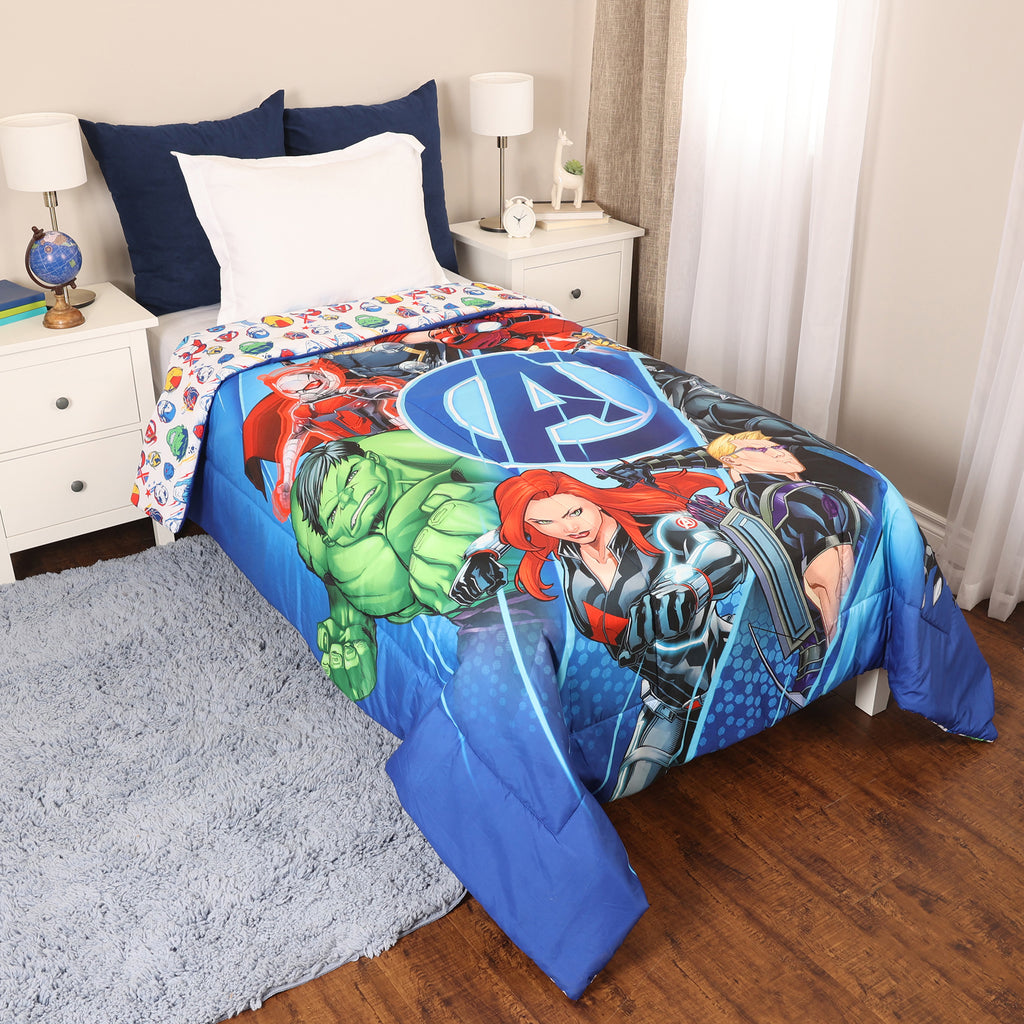 Marvel Avengers Twin/Full Comforter, 72" x 86" room shot