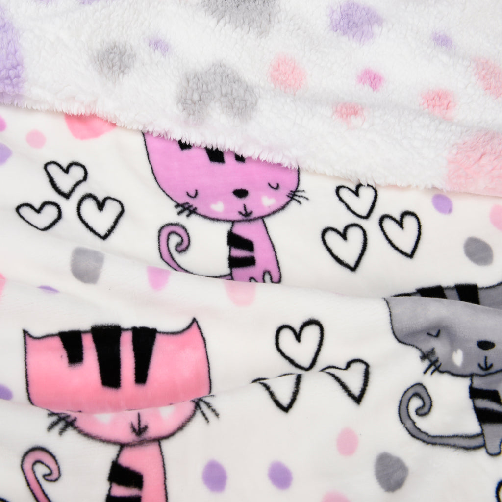 Close-Up of Kitten Sherpa Baby Blanket