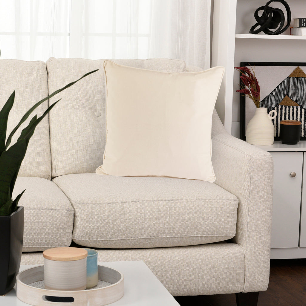 Cotton Velvet Cushion, White room shot