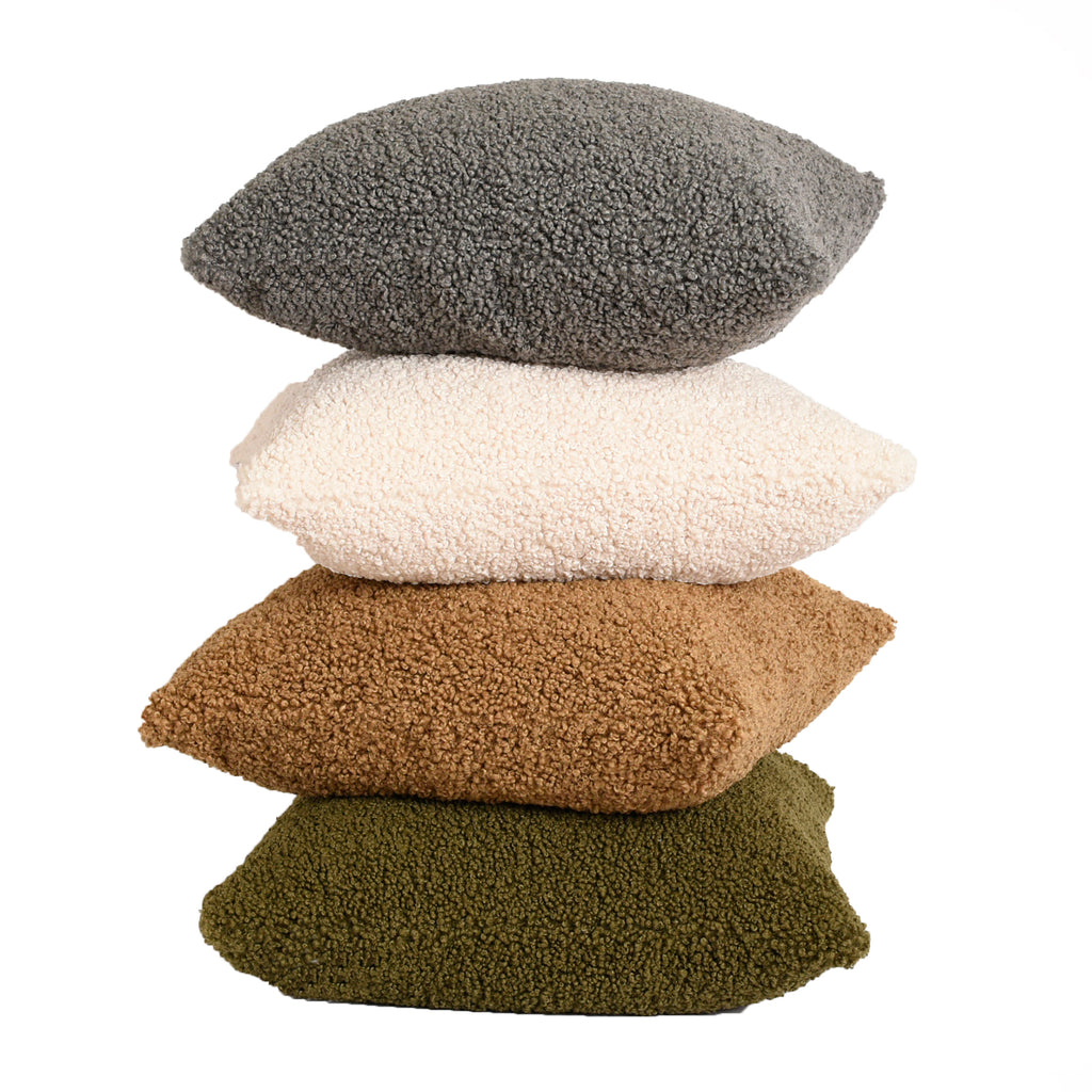 Life Comfort 2-Piece Teddy Fur Pillow assortment stacked