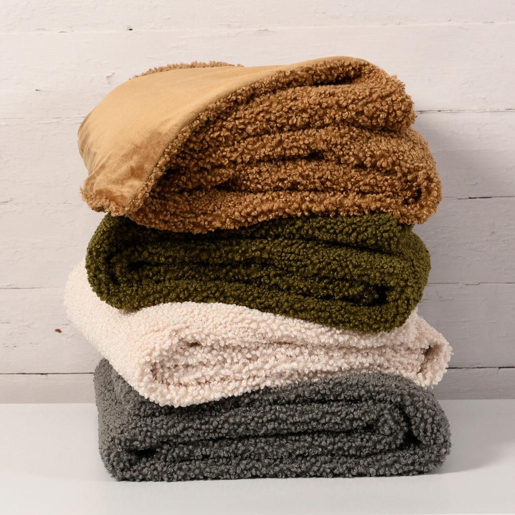 Life Comfort Faux Teddy Fur Throw assortment