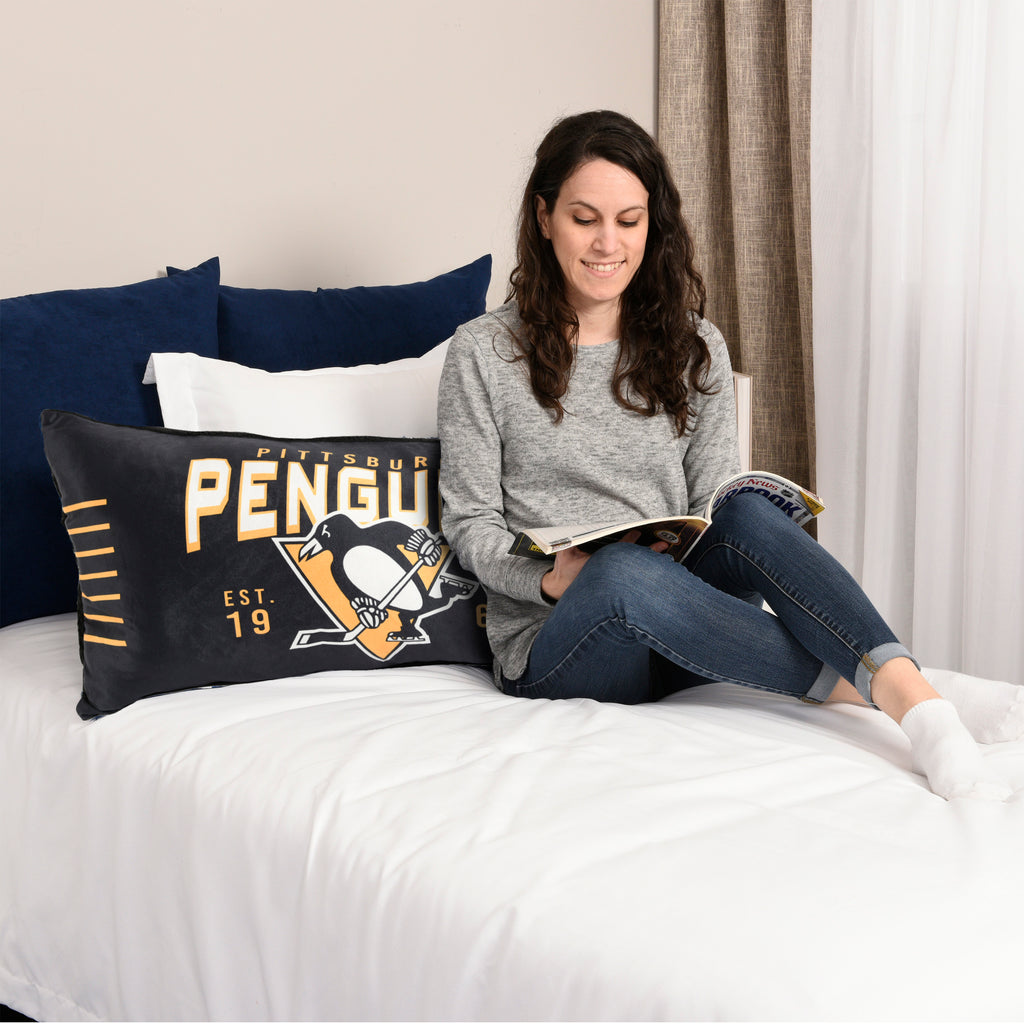 NHL Pittburgh Penguins Body Pillow with model