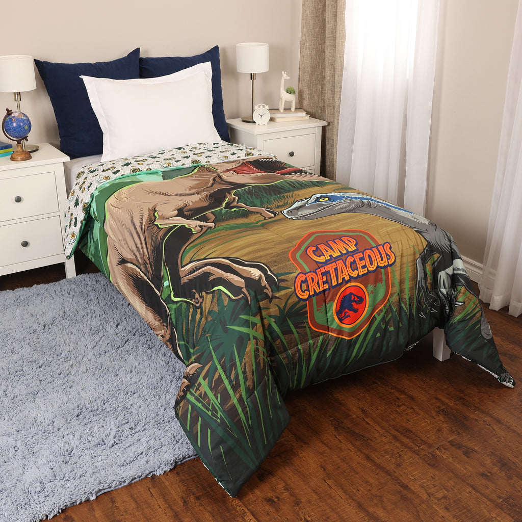 Jurassic Park Twin/Full Comforter, 72" x 86" room shot