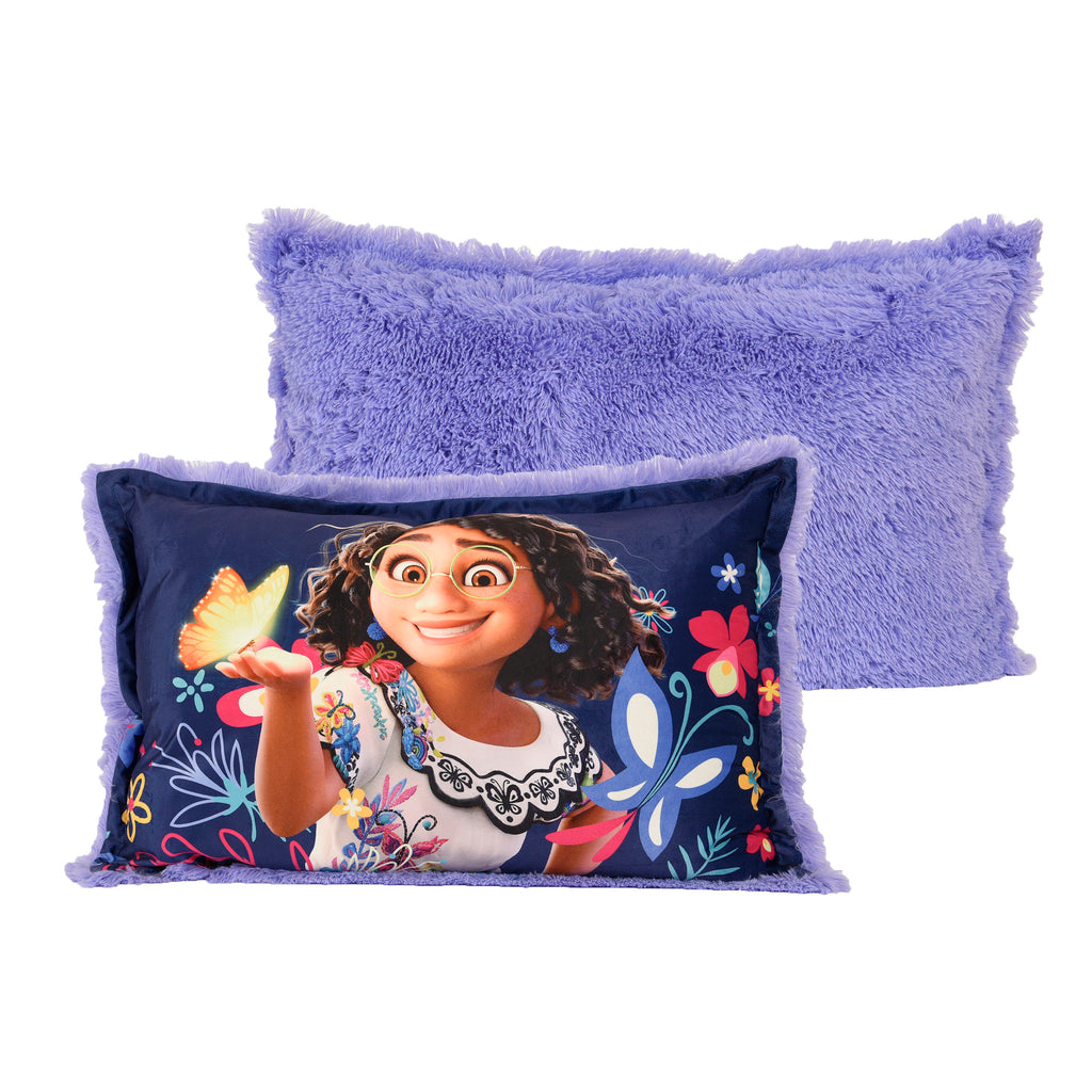 Disney Encanto Jumbo Funky Fur Pillow front and back