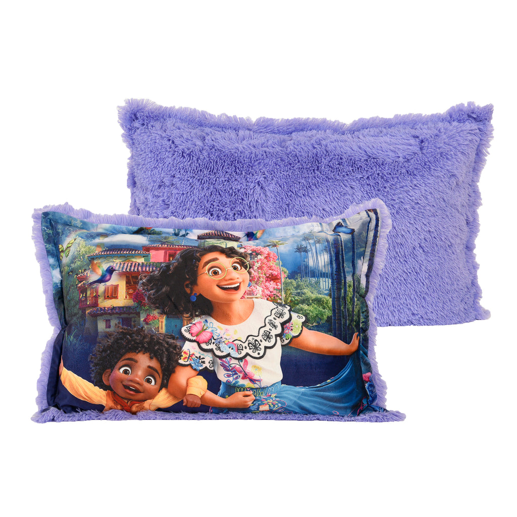 Disney Encanto Jumbo Funky Fur Pillow front and back