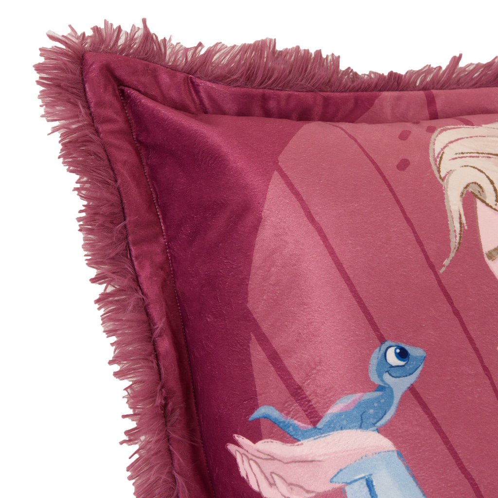 Disney Frozen Jumbo Funky Fur Pillow close up