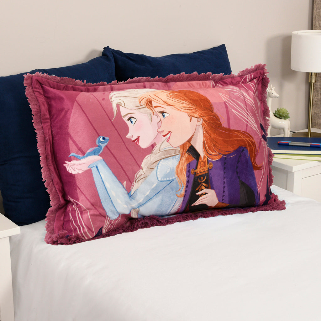 Disney Frozen Jumbo Funky Fur Pillow room shot