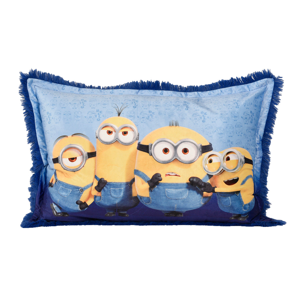 Despicable Me Minions Jumbo Funky Fur Pillow flat lay