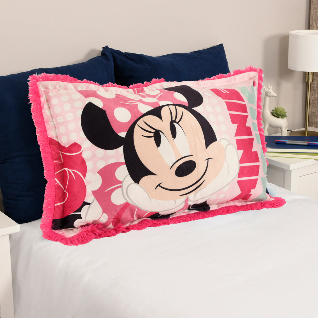 Disney Minnie Mouse Jumbo Funky Fur Pillow room shot