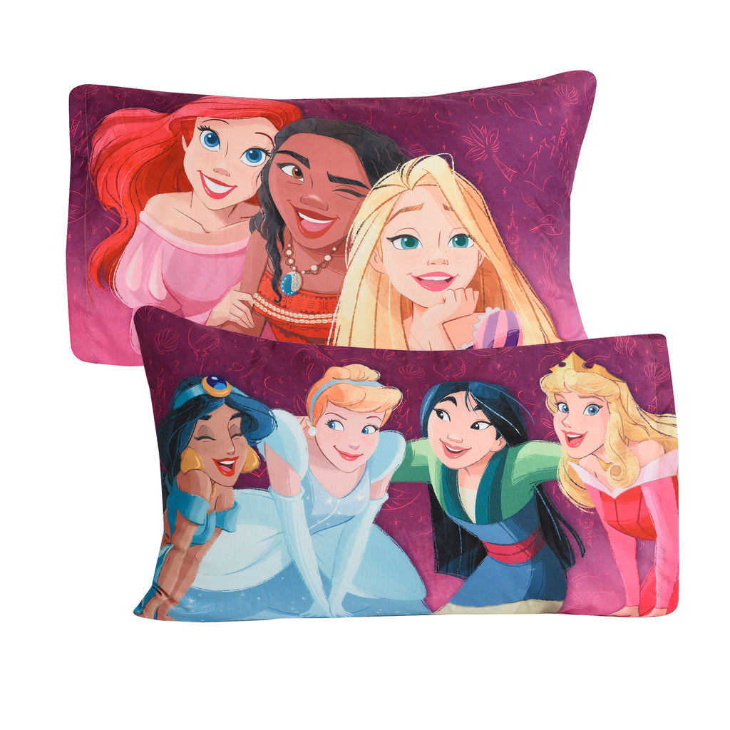 Disney Princess 2 Pack Pillowcases, 20" x 30"